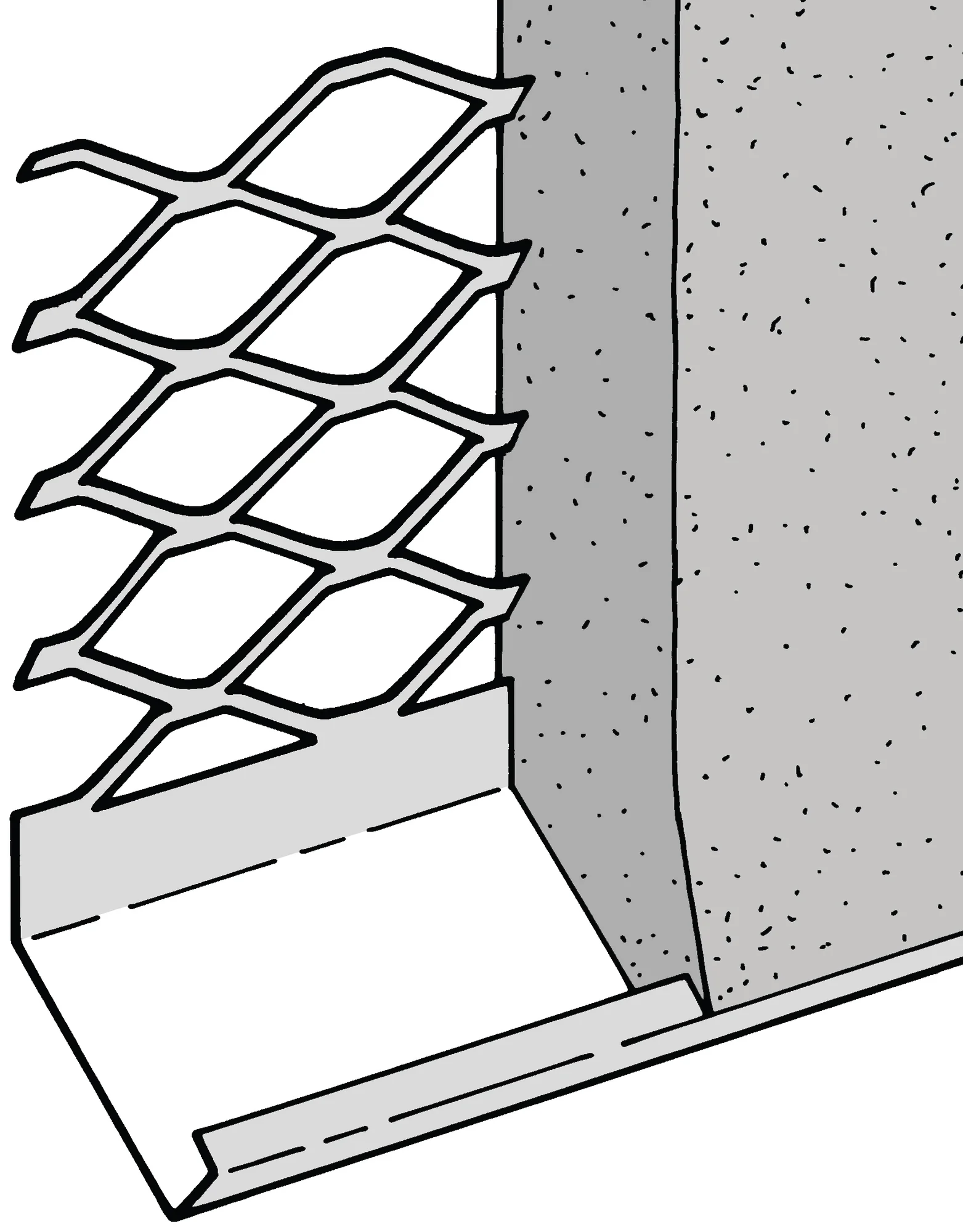 Expamet External Stainless Steel Renderstop Bead Standard Wing 20mm 3m