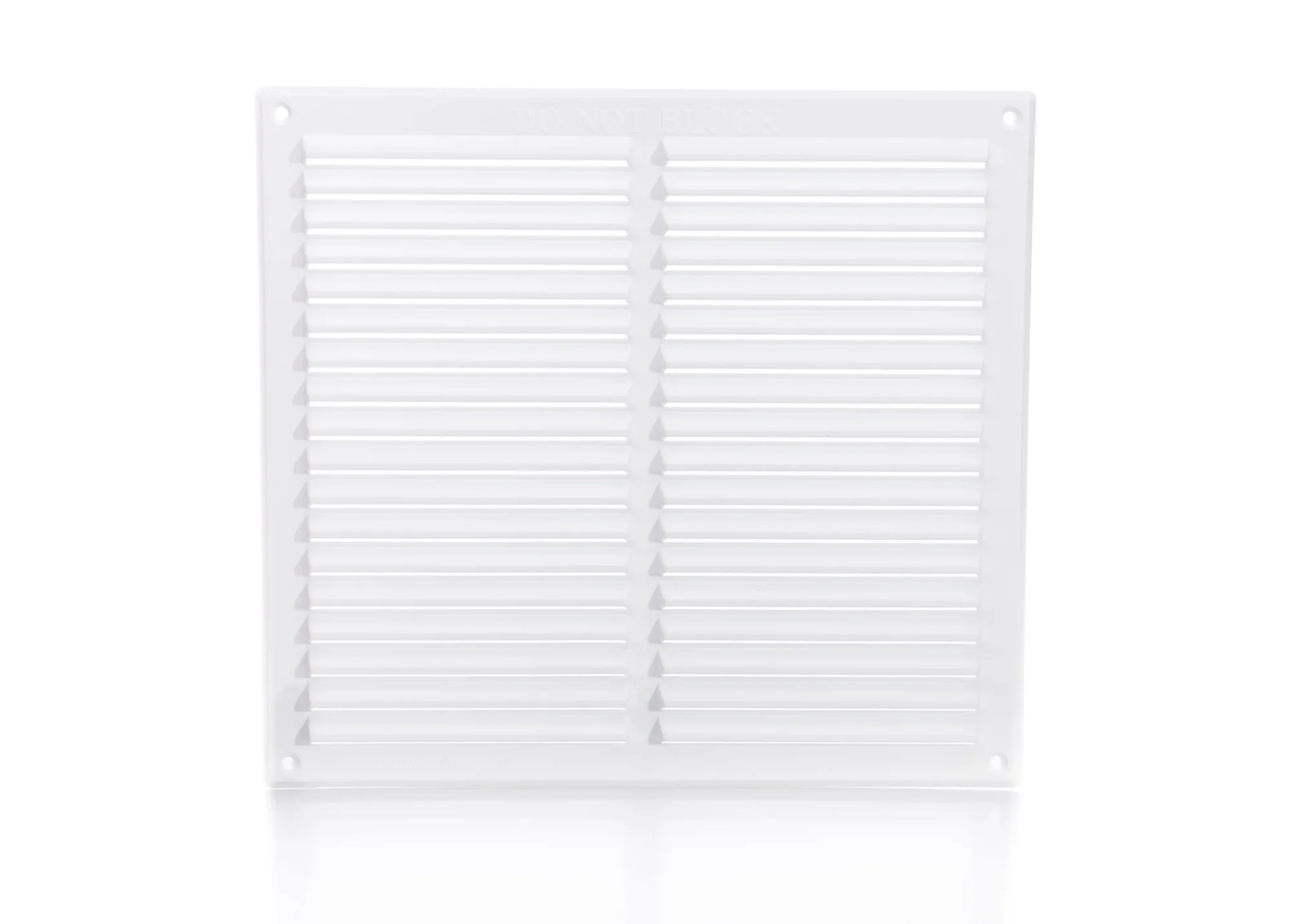 Rytons Building Products Ltd '9 x 9' Louvre Ventilator with Flyscreen - White