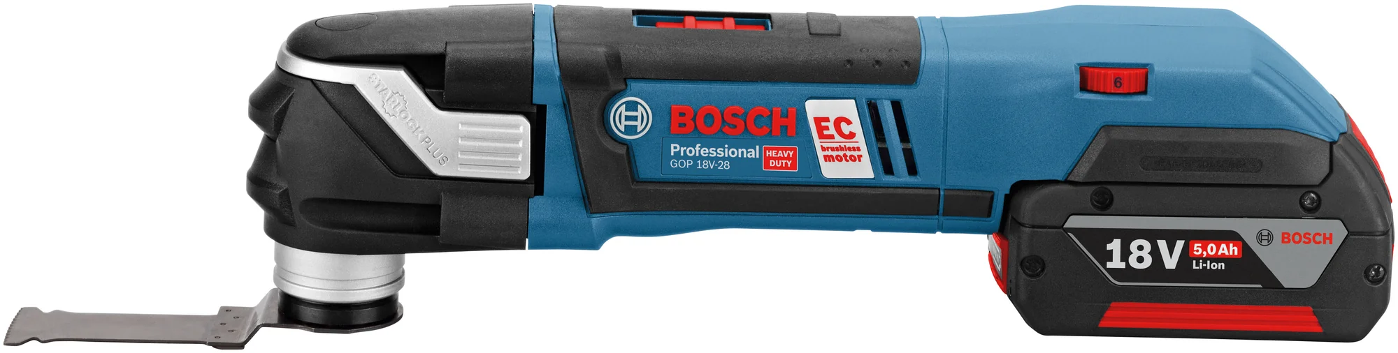 Bosch Gop 18V-28 18V MULTI-CUTTER with 2 x 5.0 Ah BATTERIES, Charger and x 16 Accs with L-BOXX