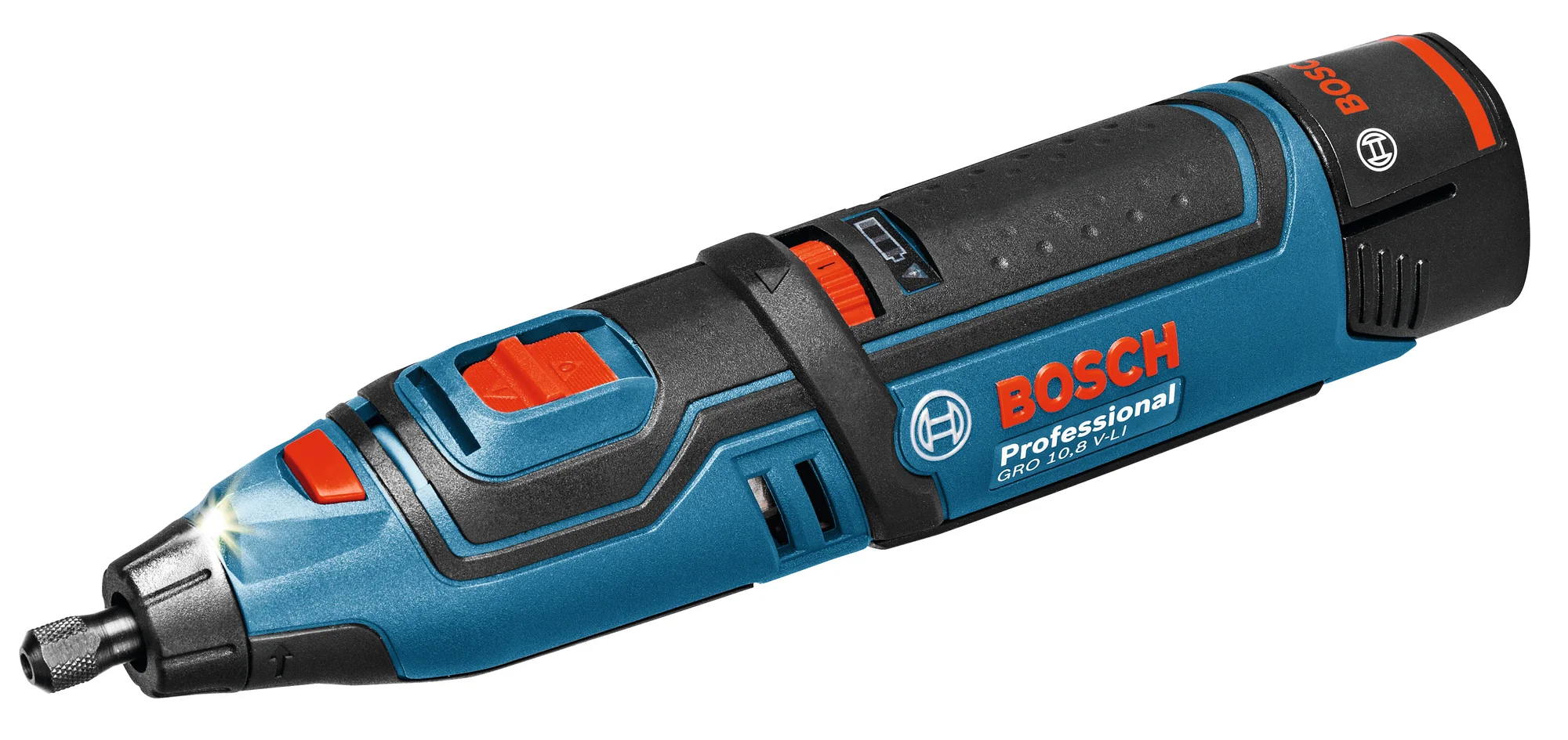 Bosch Gro 12V-35 12V Rotary Tool with 2 x 2.0 Ah BATTERIES, L-BOXX & 5 x Cutting Wheels