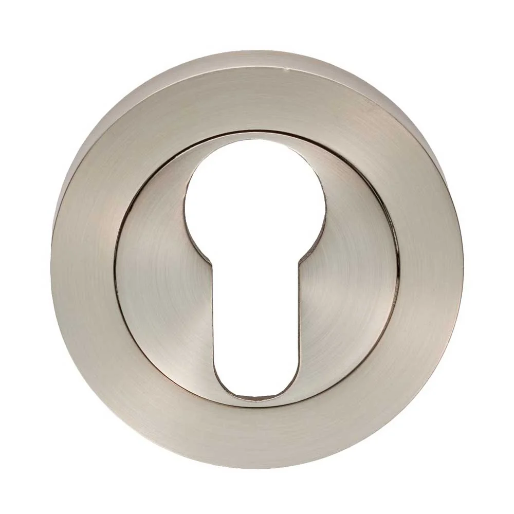 Carlisle Brass Escutcheon Euro Profile On Concealed Fix Round Rose Satin Nickel