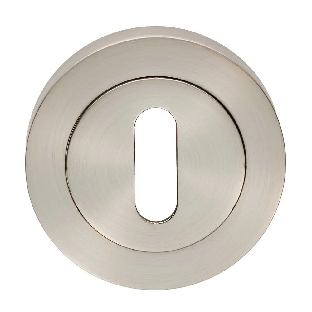 Carlisle Brass Escutcheon Lock Profile On Concealed Fix Round Rose Satin Nickel