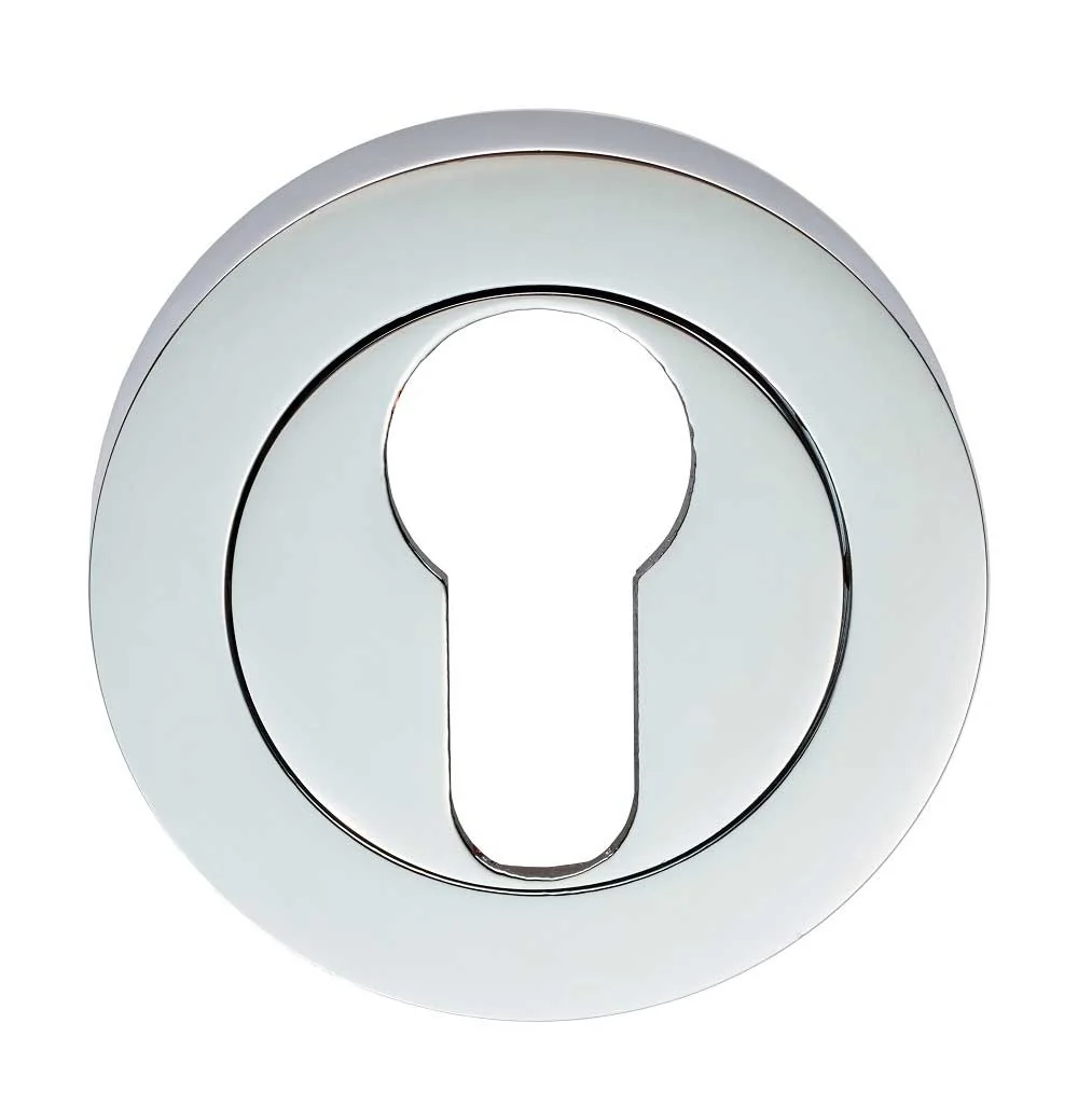 Carlisle Brass Escutcheon Euro Profile On Concealed Fix Round Rose Polished Chrome