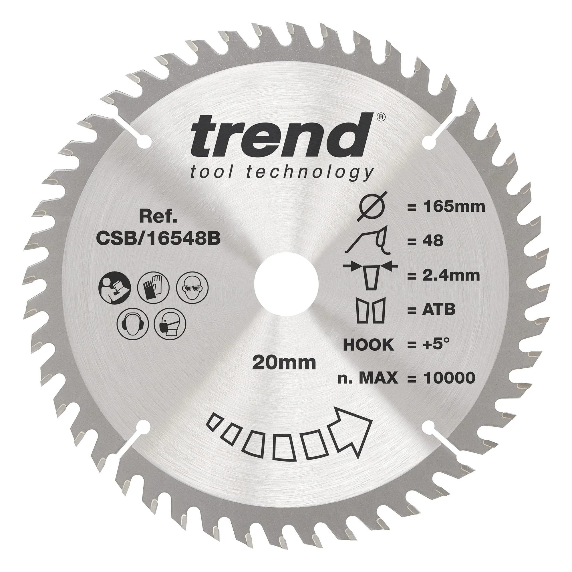 Trend Wood Circular Saw Blade 165mm x 20mm x 48T