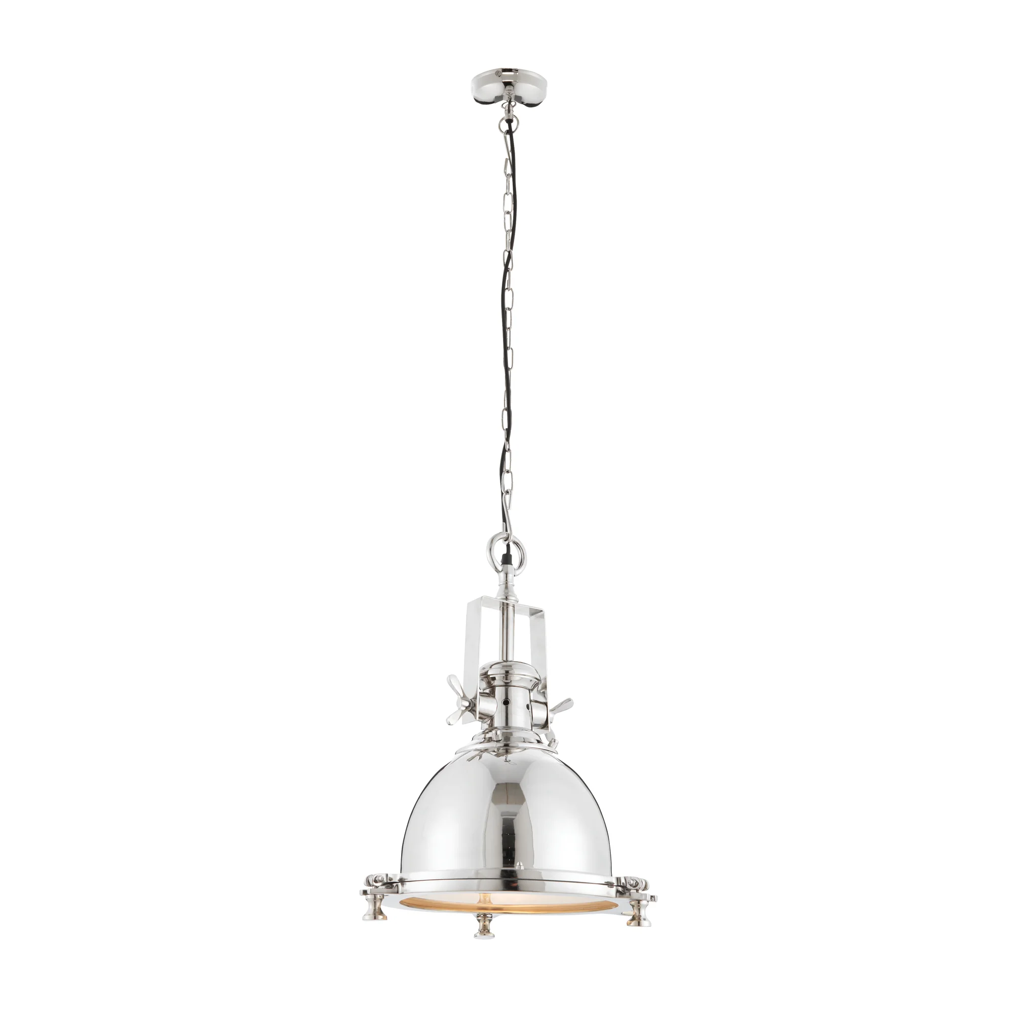 Endon Fenton Pendant Light Bright Nickel