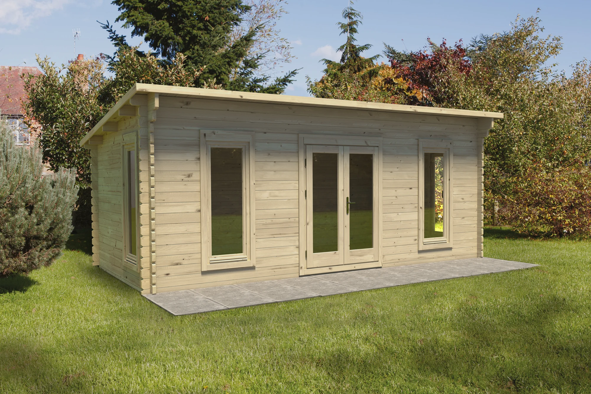 Forest Garden 6 x 3m Arley Log Cabin No Underlay