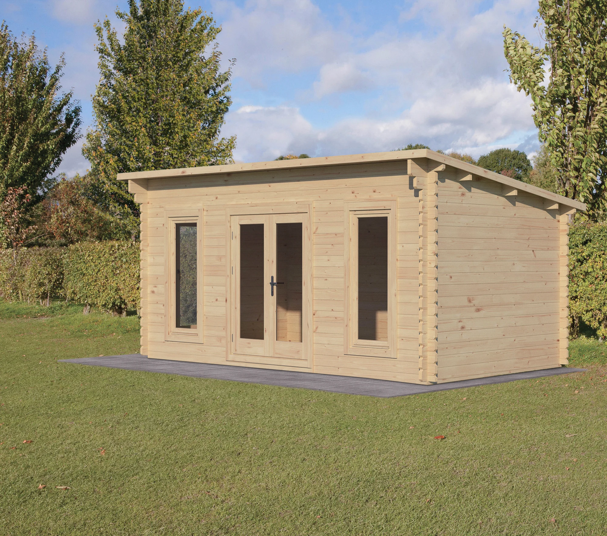 Forest Garden  5 x 3m Elmley Log Cabin Underlay and Felt 34