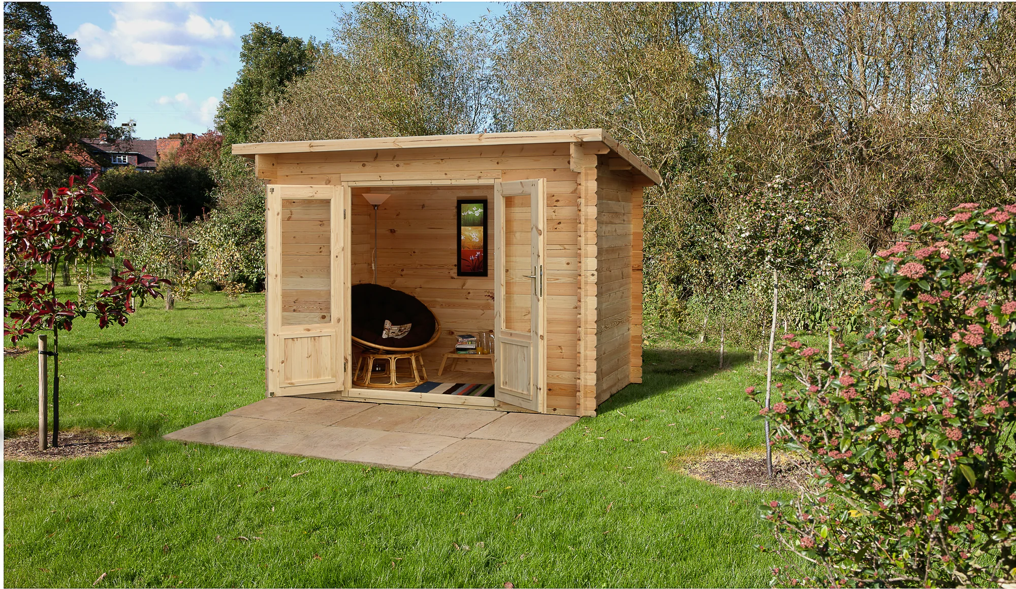 Forest Garden 3 x 2m Harwood Log Cabin Underlay and Felt 24