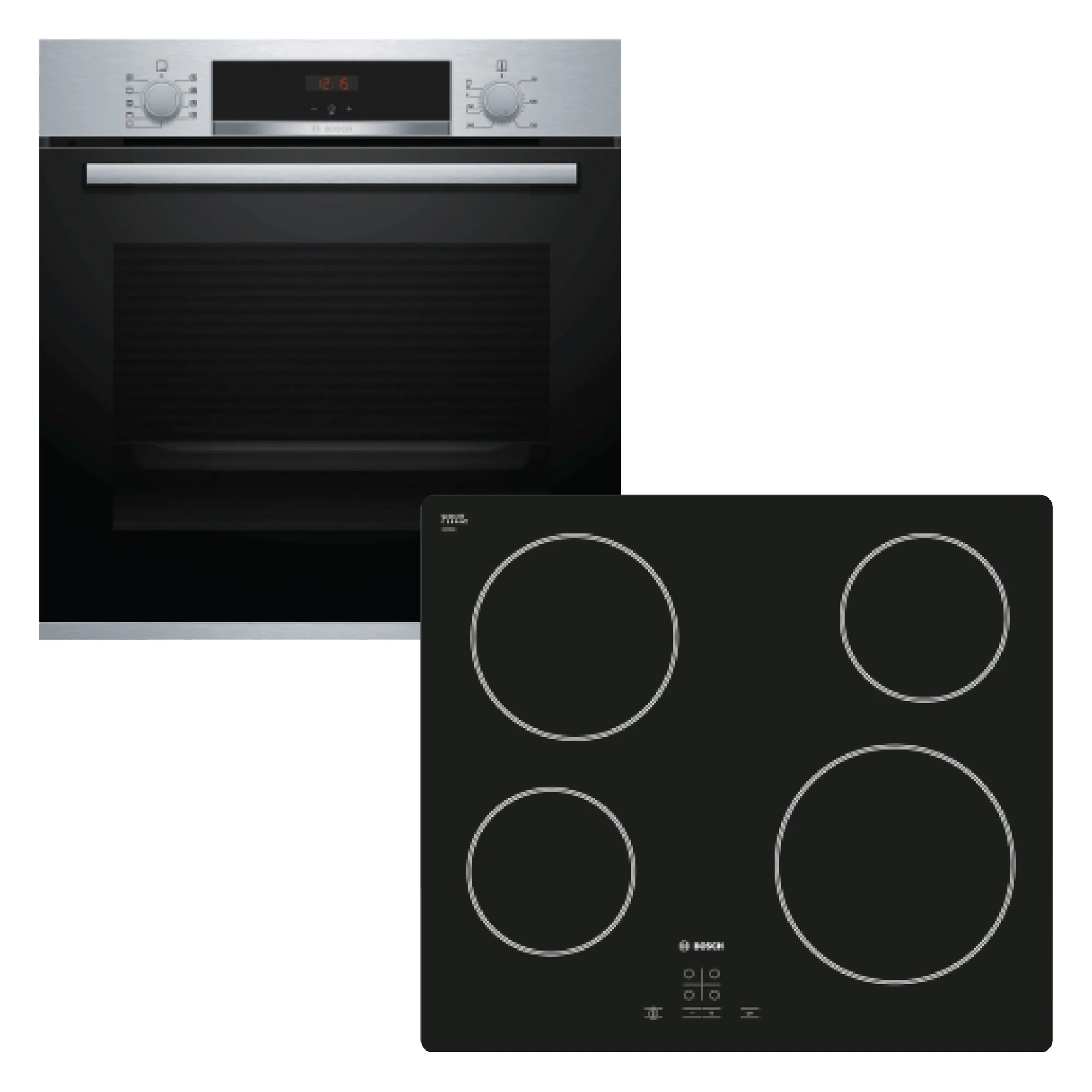Bosch 994542 Built in Ecoclean Single Oven and Ceramic Hob Pack