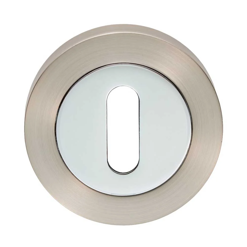 Carlisle Brass Escutcheon Lock Profile On Concealed Fix Round Rose Satin Nickel Polished Chrome