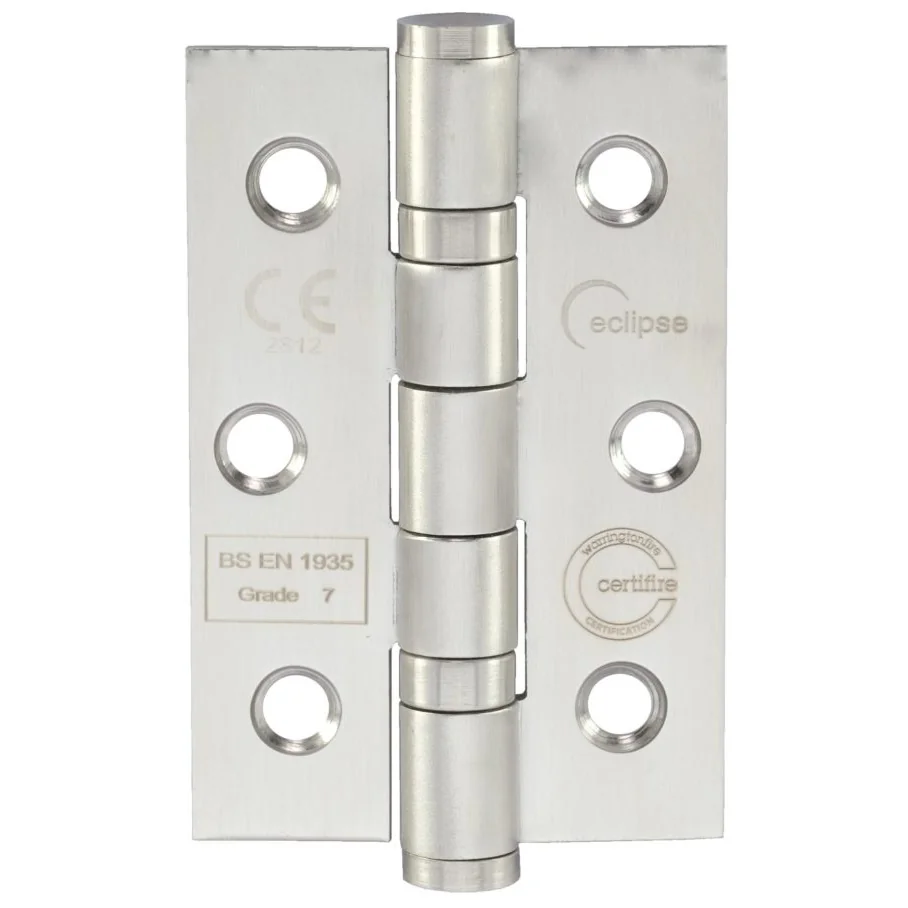 Eclipse Grade 7 Fire Hinge Satin Stainless Steel