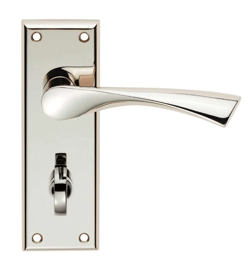 Carlisle Brass Serozzetta Venti Lever On Bathroom Backplate - Polished Nickel