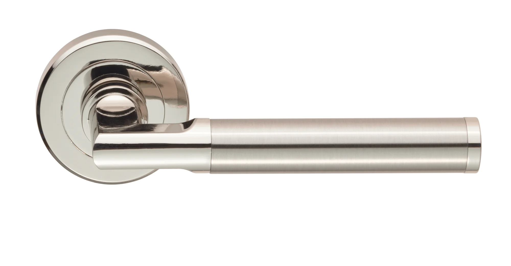 Carlisle Brass Serozzetta Sessanta Lever On Rose - Dual Finish Polished / Satin Nickel