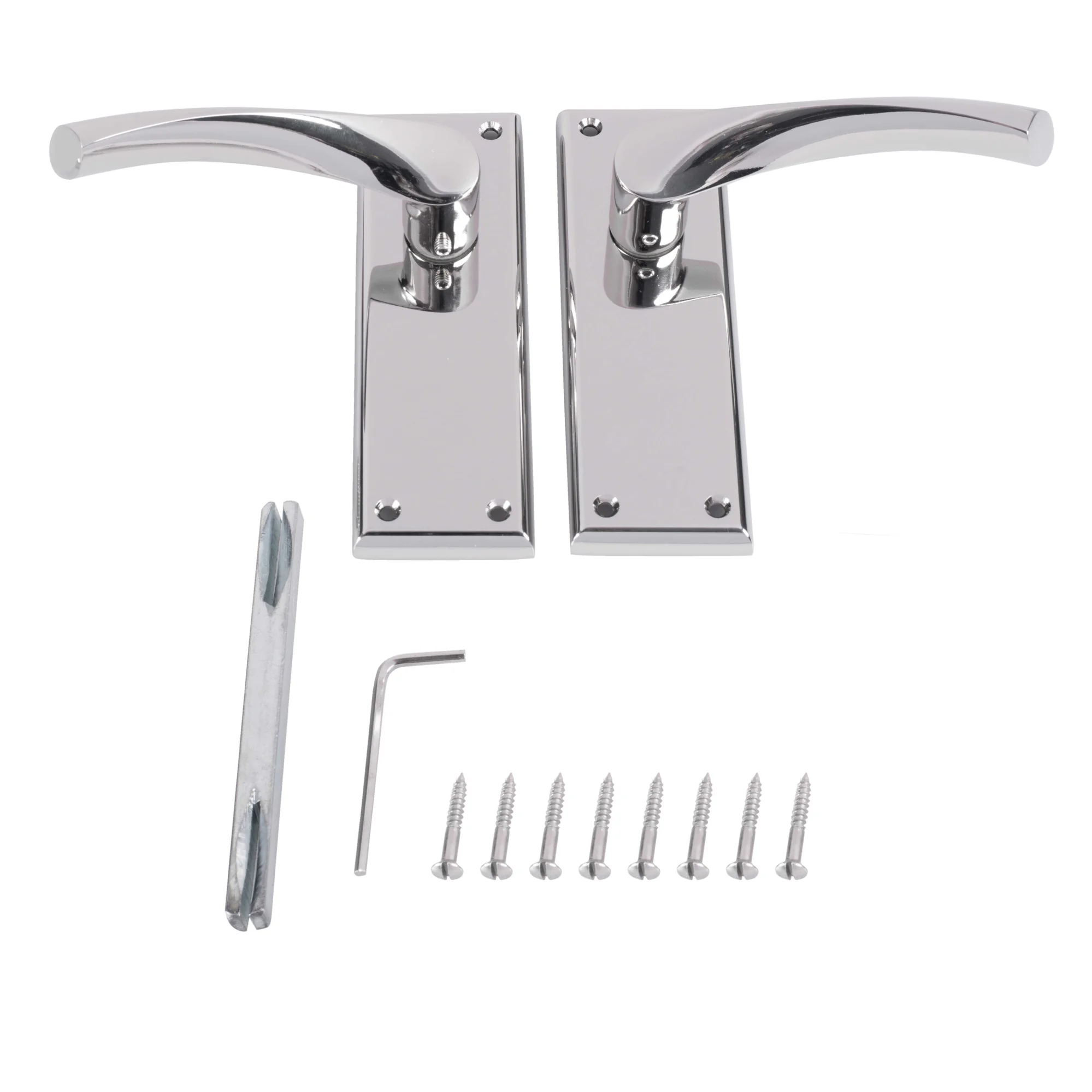 Carlisle Brass Serozzetta Venti Lever On Backplate - Latch - Polished Nickel