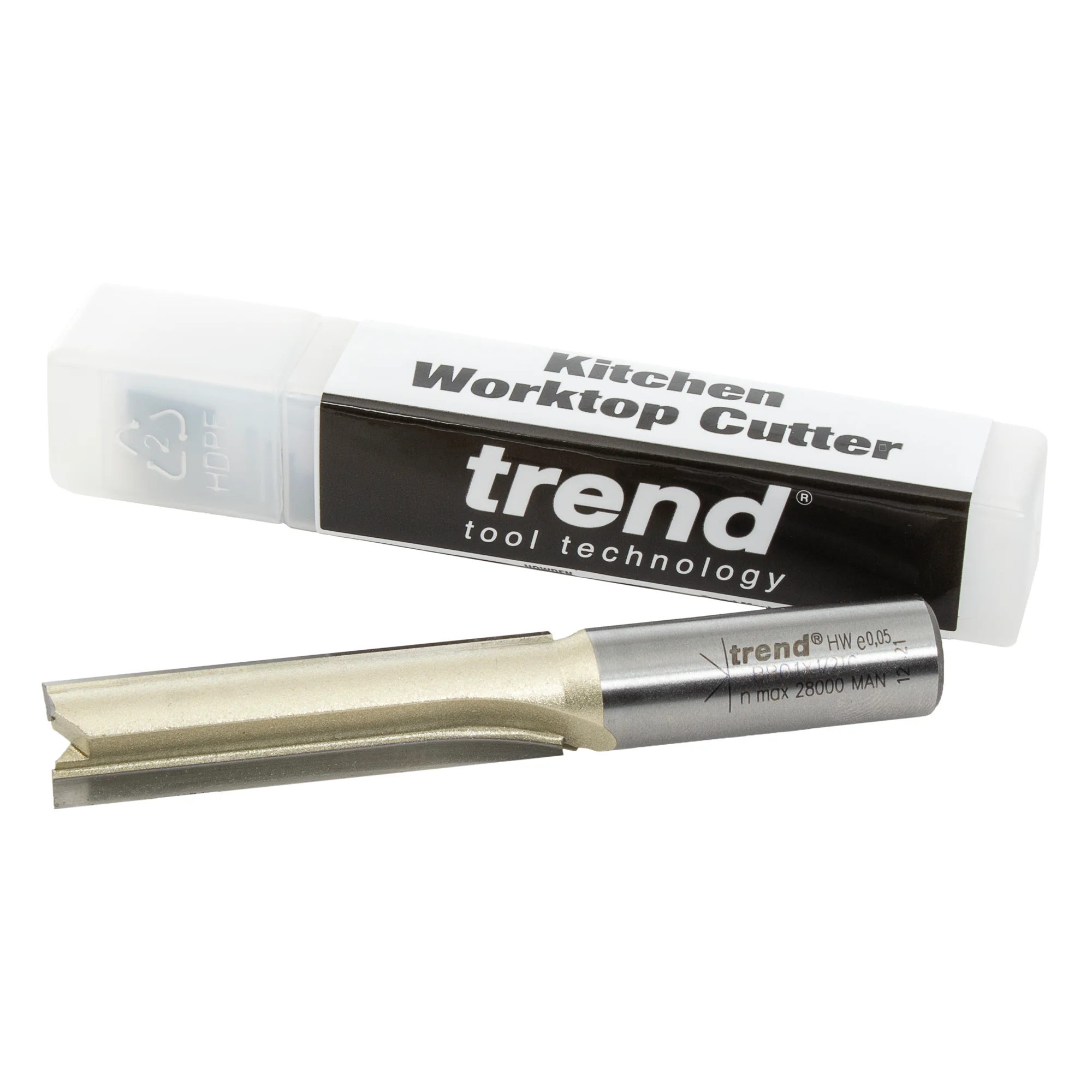 Trend 1/2" TCT Two Flute Straight Worktop Router Cutter 12.7mm x 50mm