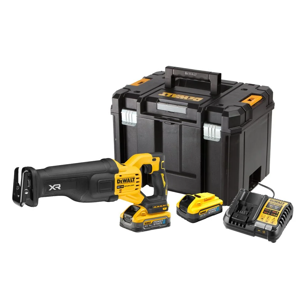 DeWalt 18V XR Brushless Reciprocating Saw -2 X POWERSTACK 5Ah