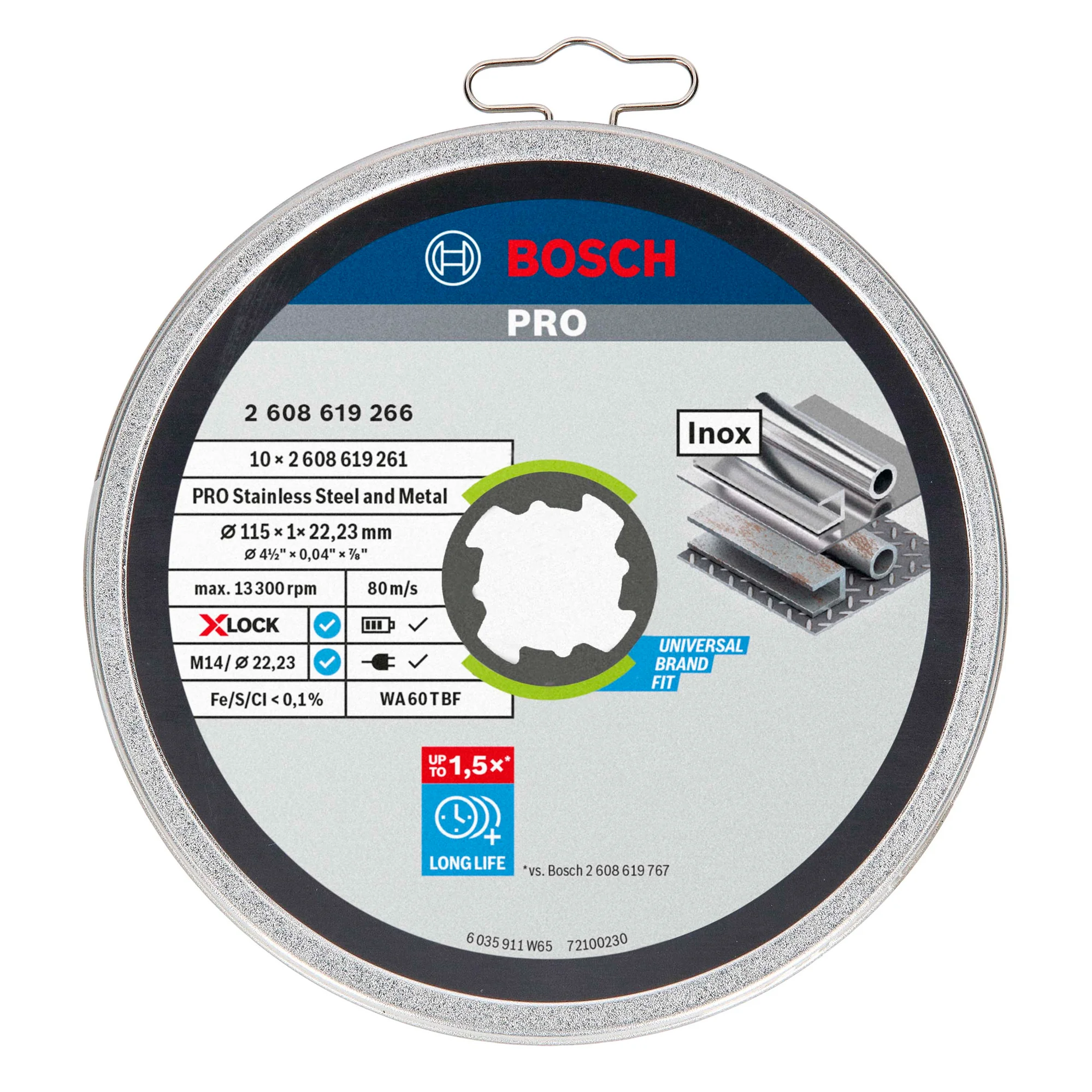 Bosch 115mm X-LOCK Inox Cutting Discs
