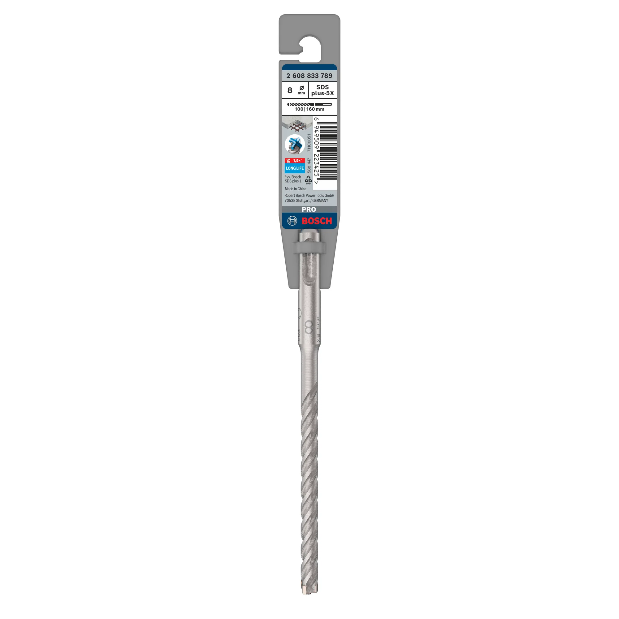 Bosch PRO SDS Plus 5X Drill Bit 8mm x 100mm