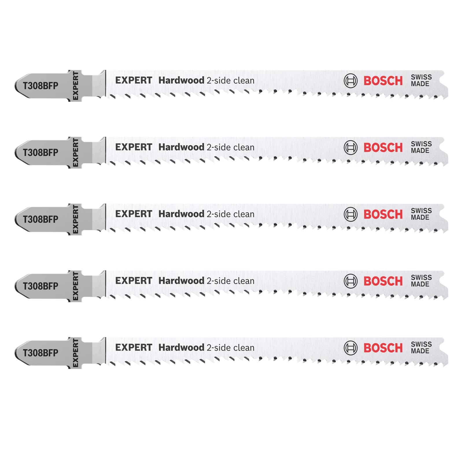 Bosch EXPERT Hardwood 2-side Clean T308BFP - 5 Jigsaw Blade