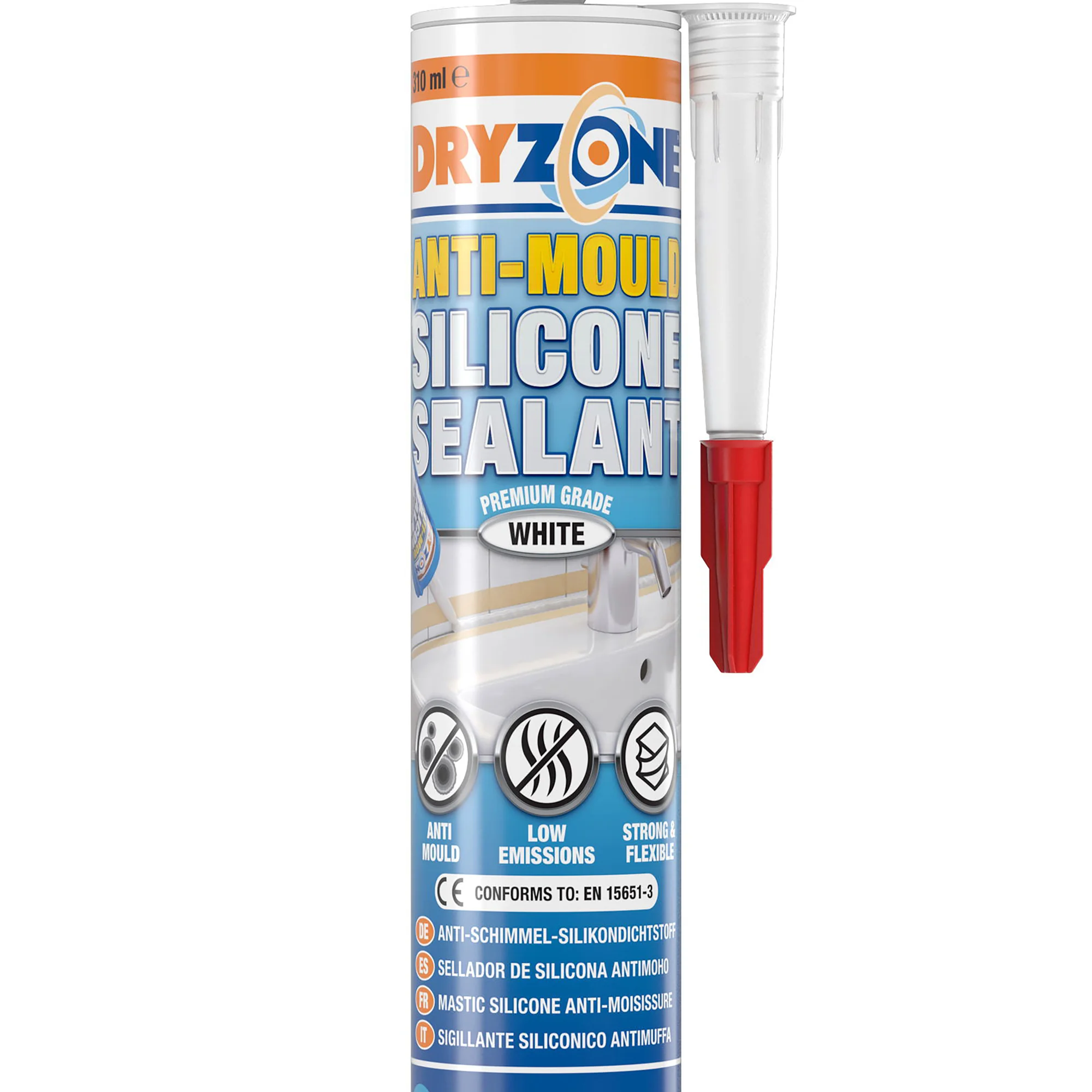 Safeguard Dryzone Anti-mould Silicone Sealant White 310 Ml