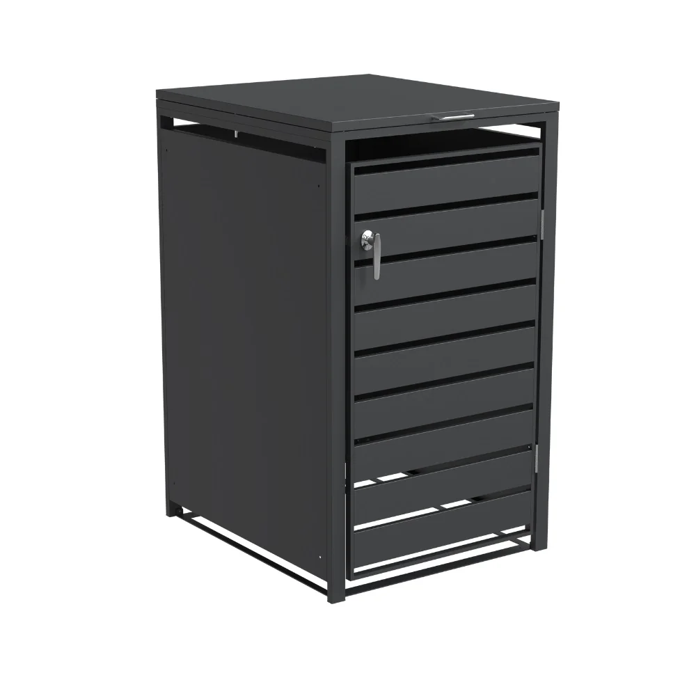 Single Bin Storage with Lid - Charcoal