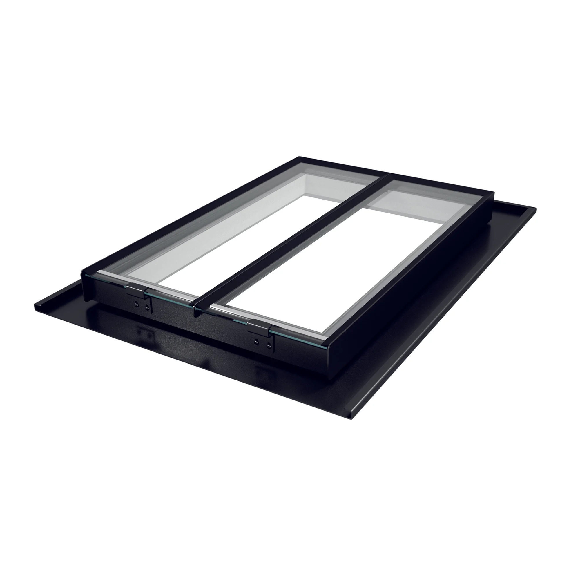The Rooflight Co. CR09 Conservation Rooflight 517mm x 828mm Steel 1 Glazing Bar, Black Frame, White Linings
