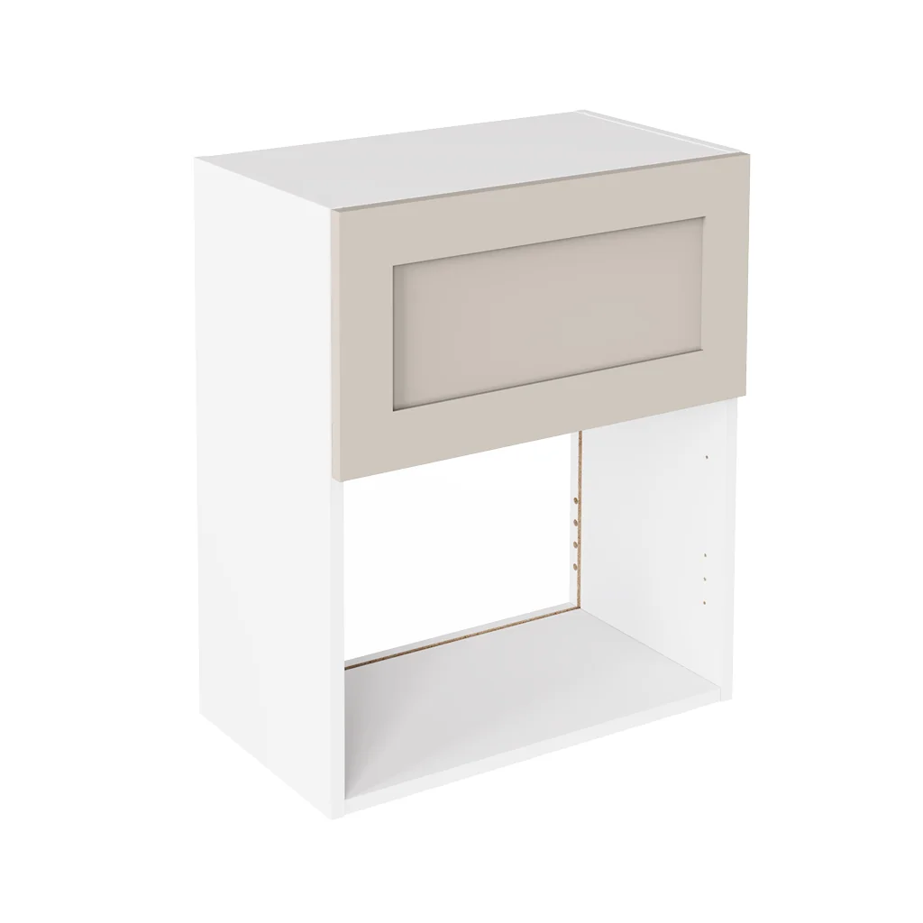 Flatpack 600 Microwave Wall Unit Shaker Ultra Matt Light Grey