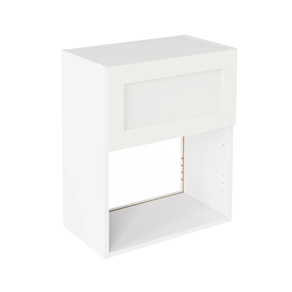 Flatpack 600 Microwave Wall Unit Shaker Ultra Matt White