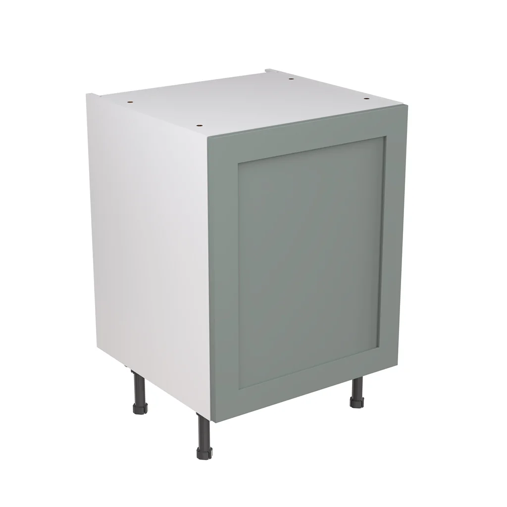 Flatpack 600 Base Kitchen Cabinet Shaker Ultra Matt Sage Green