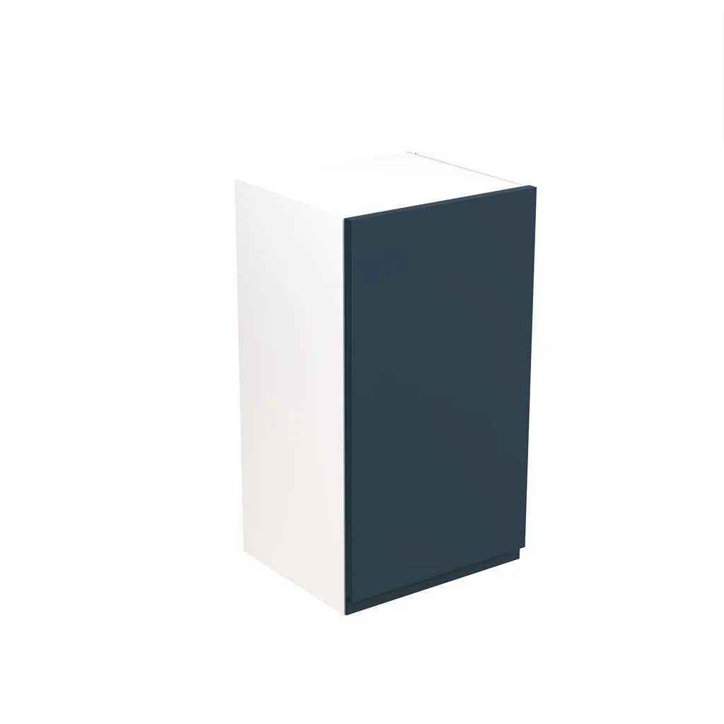 Flatpack 400 Wall Kitchen Cabinet J-Pull Shaker Ultra Matt Indigo Blue