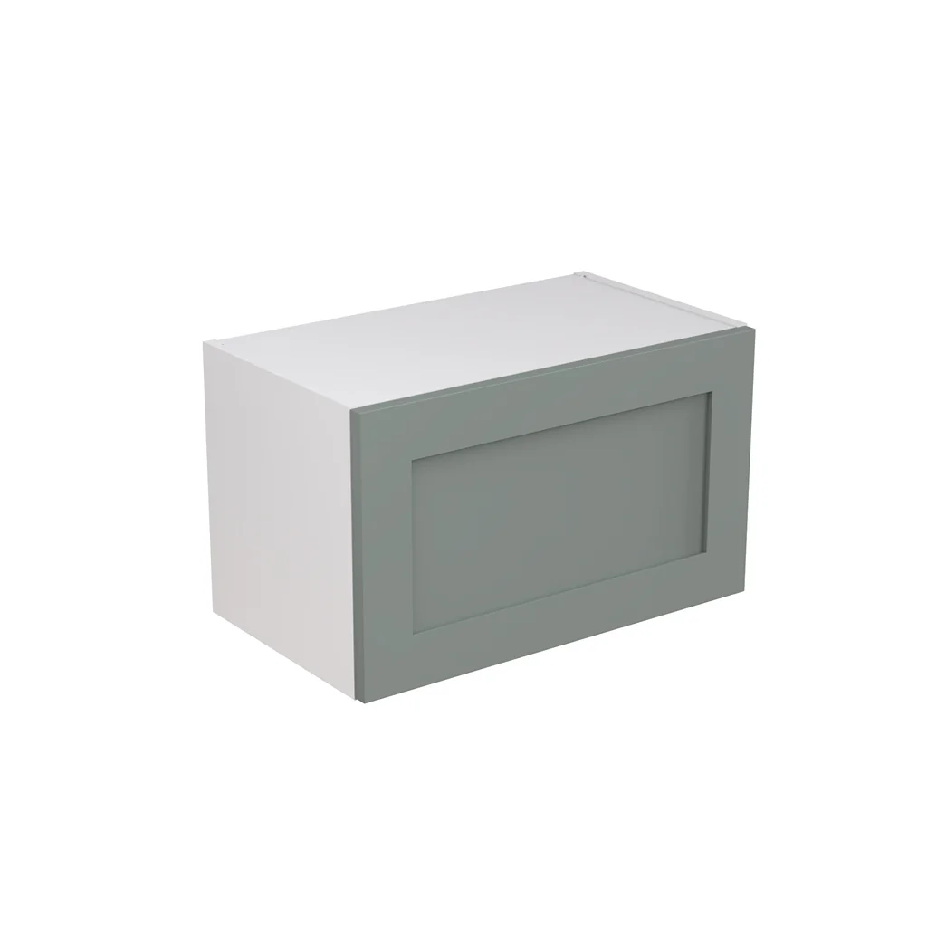 Flatpack 600 Bridging Wall Kitchen Cabinet Shaker Ultra Matt Sage Green