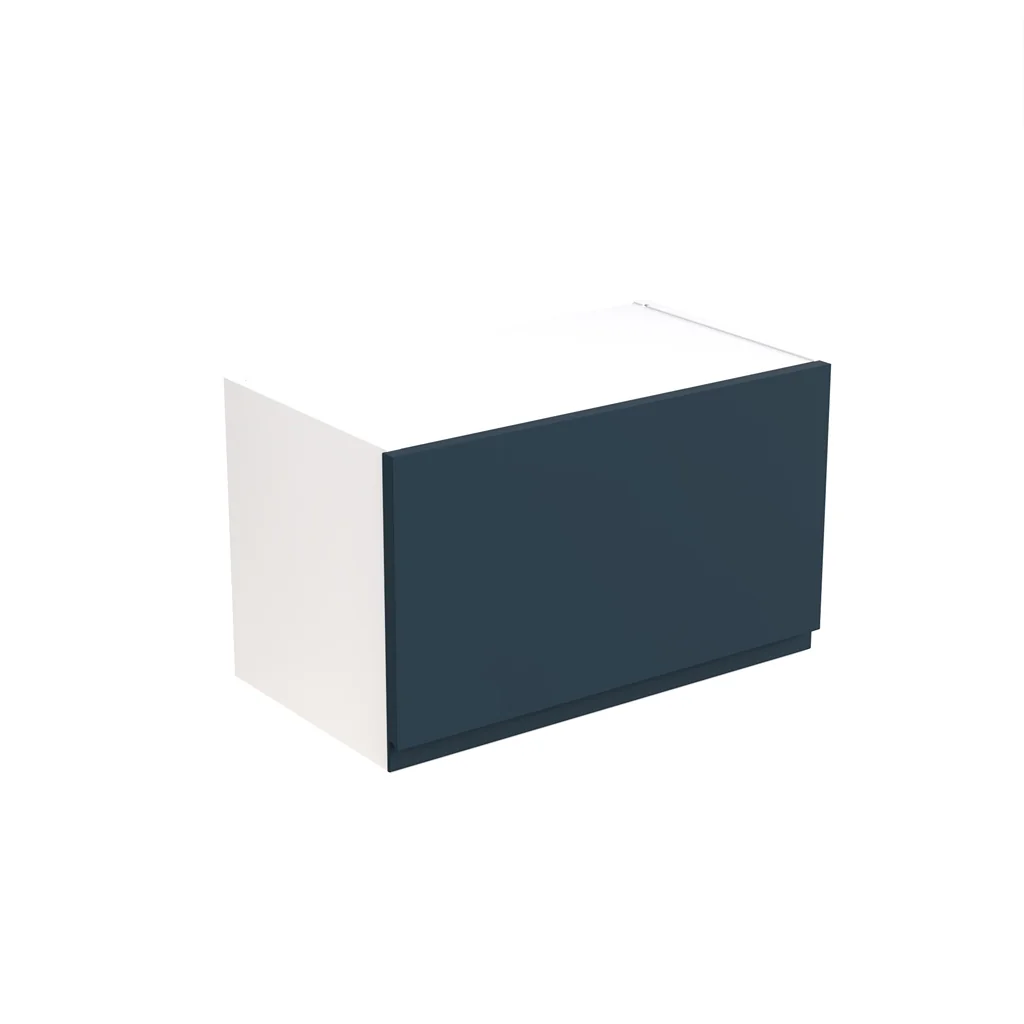 Flatpack 600 Bridging Wall Kitchen Cabinet J-Pull Shaker Ultra Matt Indigo Blue