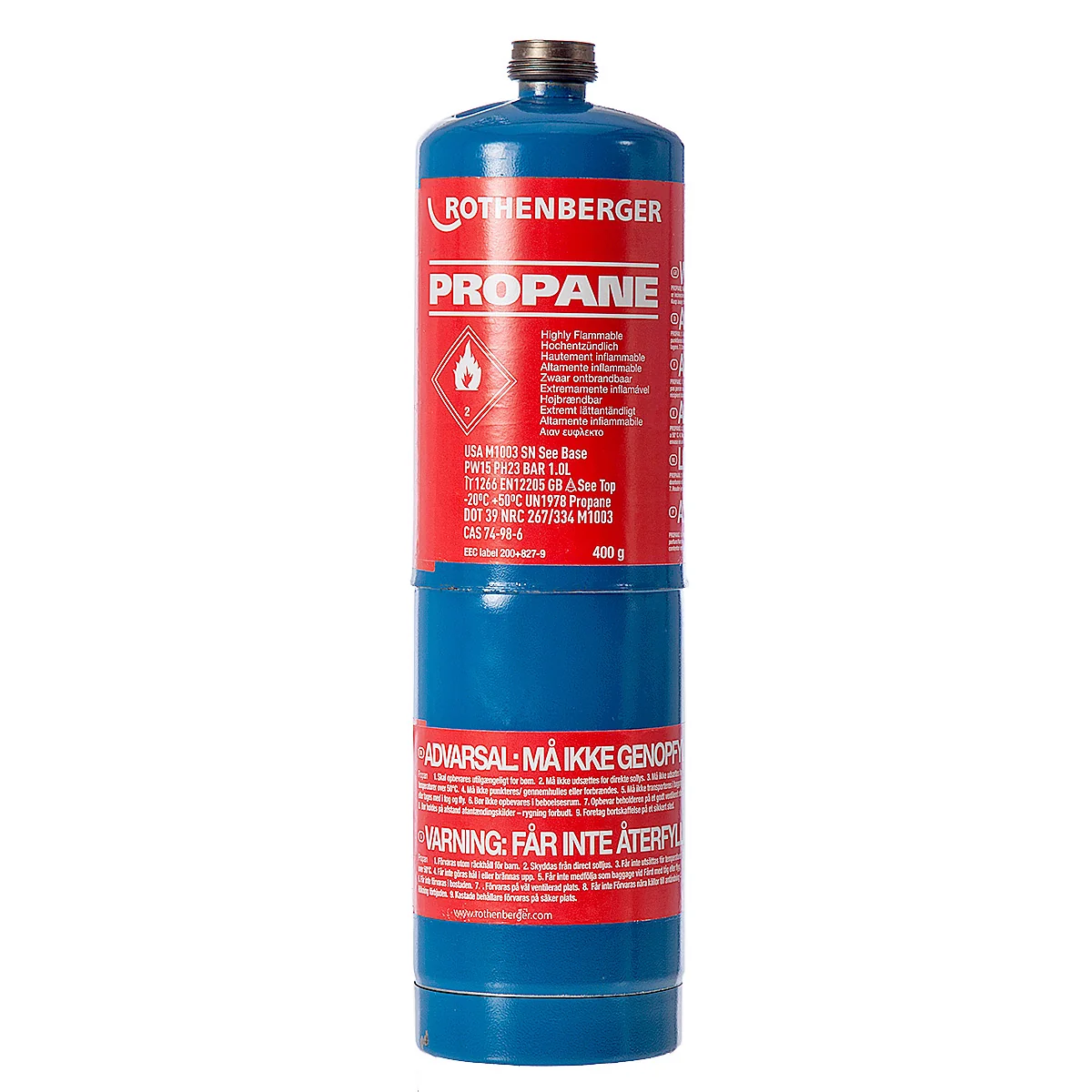Rothenberger Propane Gas Cylinder 400g