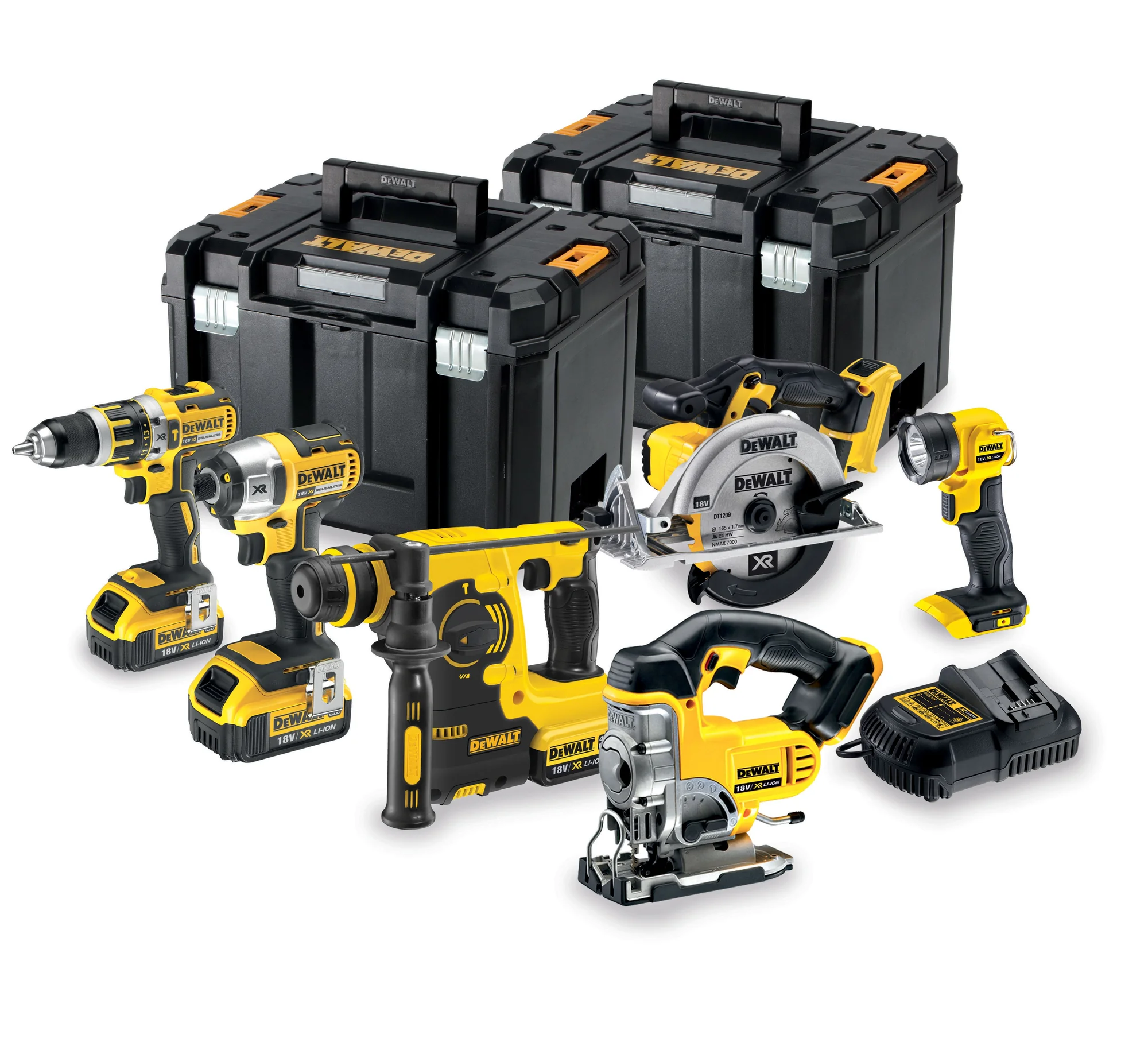 DEWALT 18V XR Brushless 6 Piece Power Tool Kit