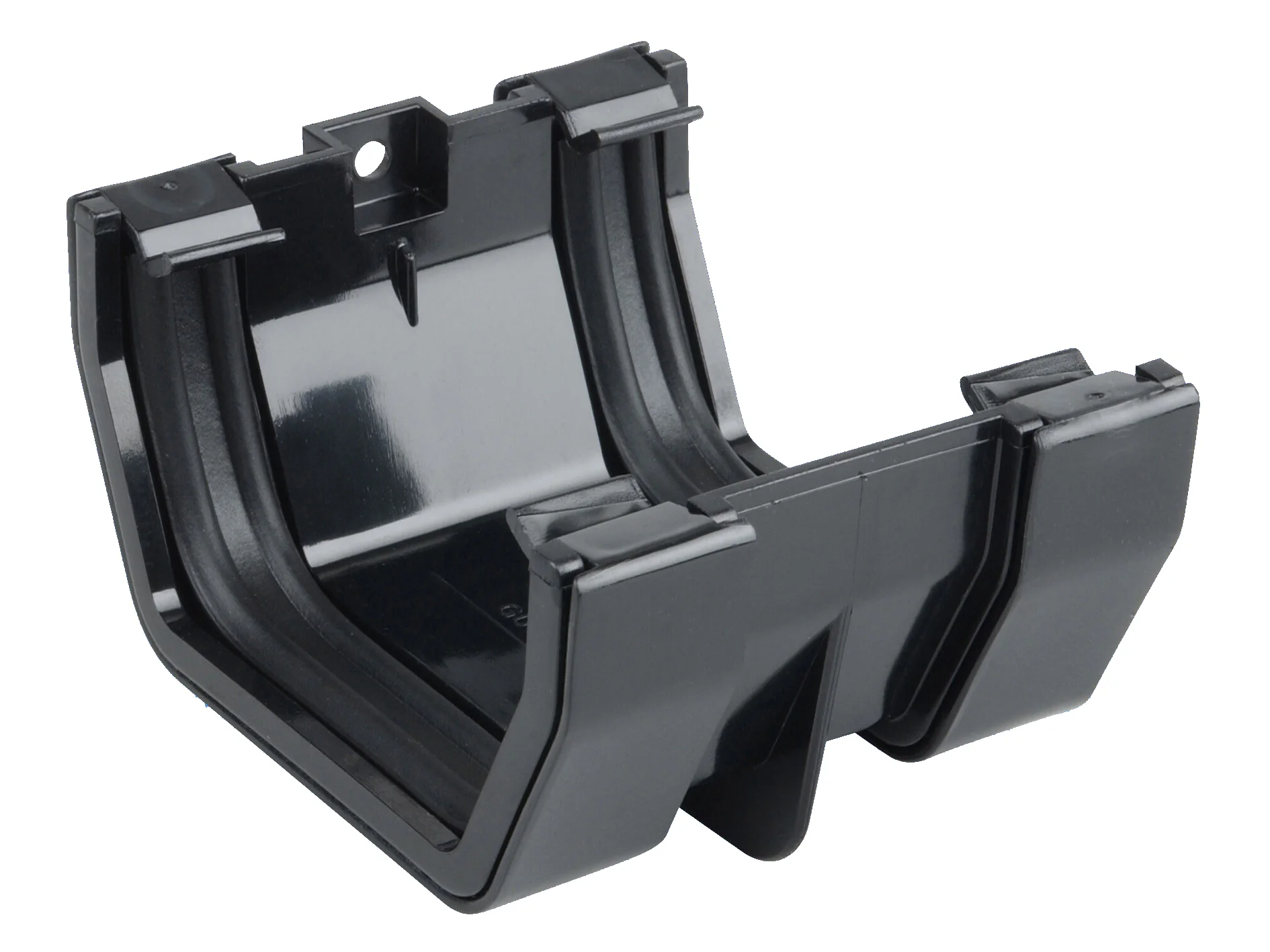 Wavin Osma SquareLine gutter jointing bracket 100mm black 4T805B