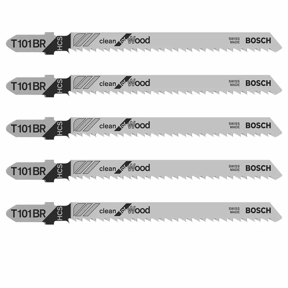 Bosch T101BR Wood Blades 5 Pack 2608630014