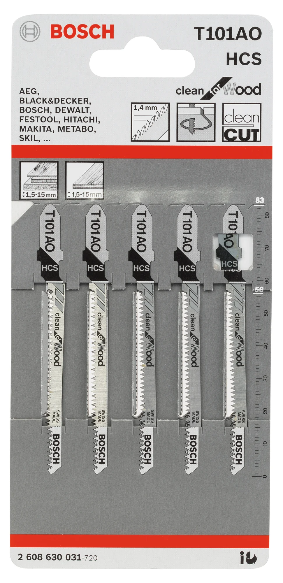 Bosch Blades 5 Pck T101AO 2608630031