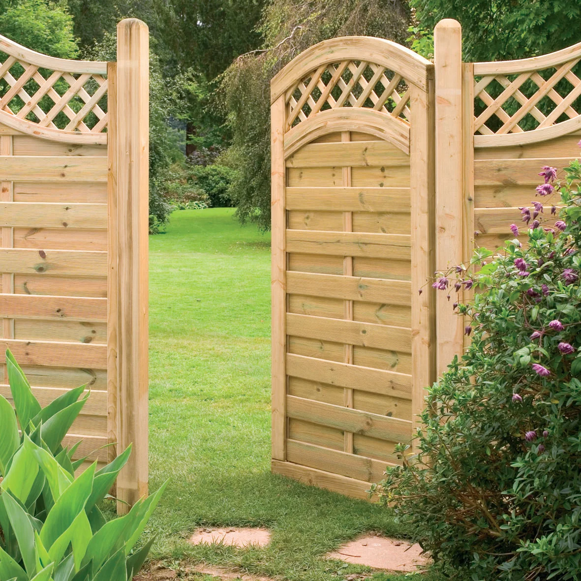 Europa Prague Pressure Treated Timber Curved Gate 1800mm x 900mm
