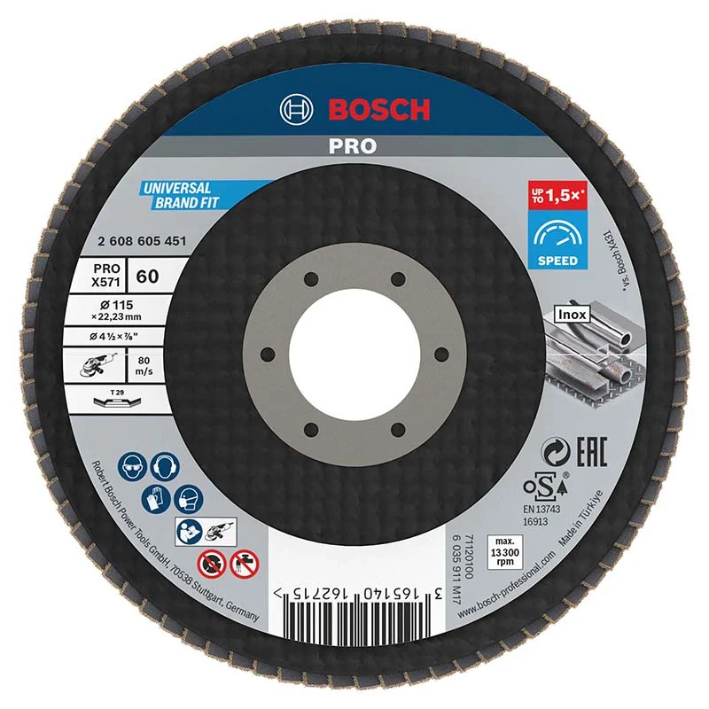 Bosch Flap Discs 115 x 22 x M G60 2608605451