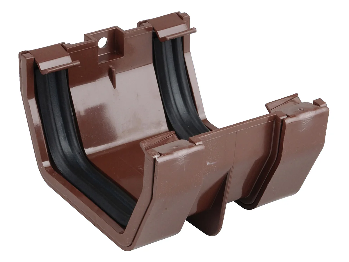 Osma SquareLine 4T805 Gutter Jointing Bracket 100mm Brown