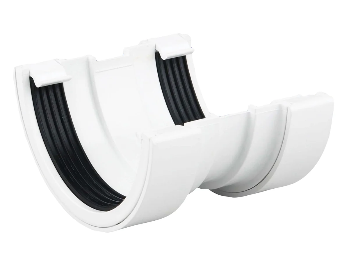 Wavin Osma RoundLine gutter union 112mm white 0T009W