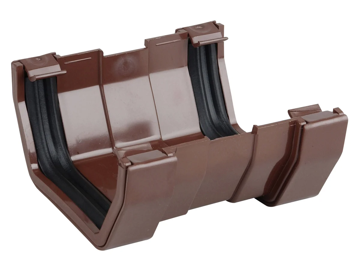 Osma SquareLine 4T809 Gutter Union 100mm Brown