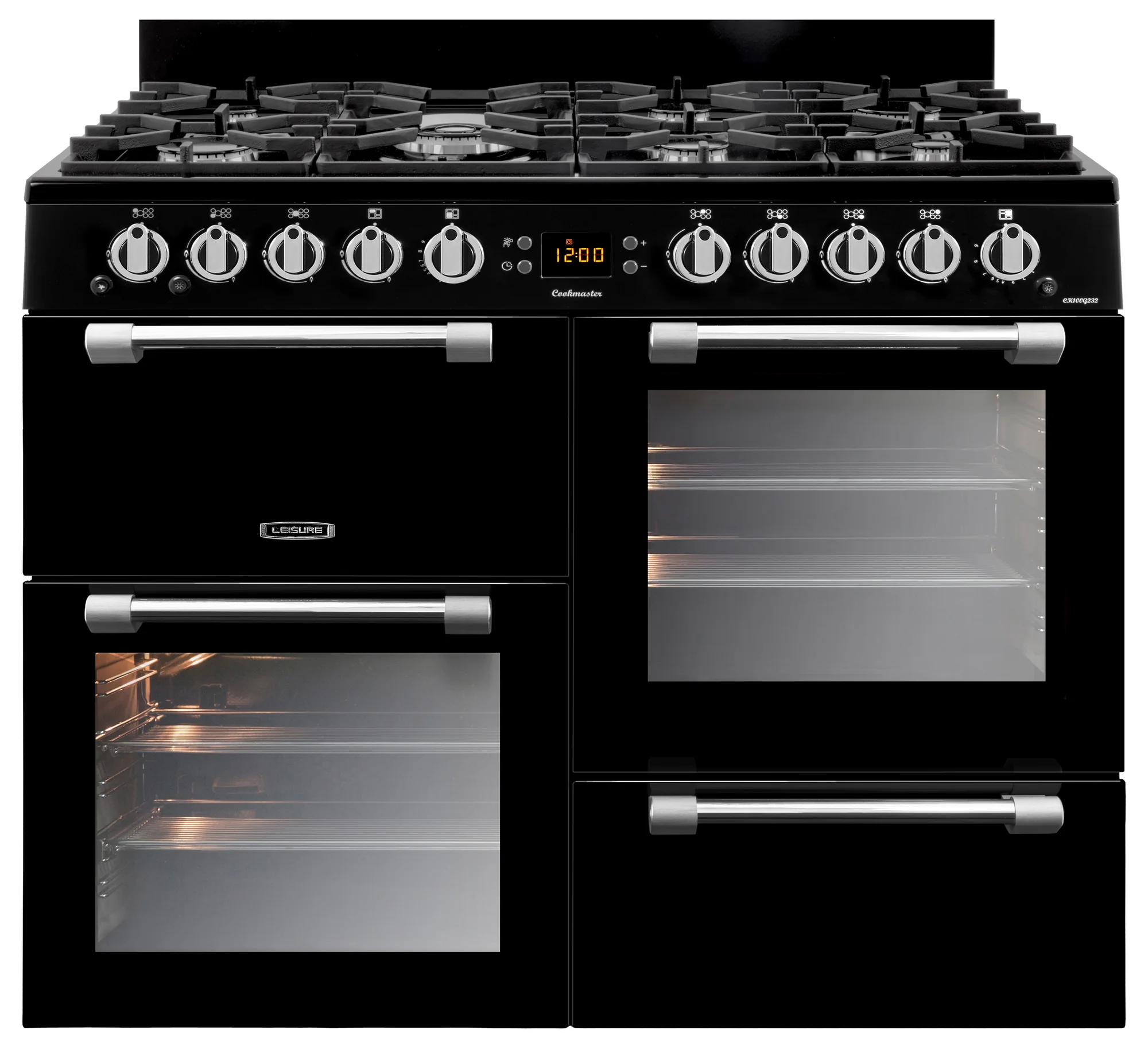 Leisure Cookmaster Gas Range Cooker Black 100cm - CK100G232K