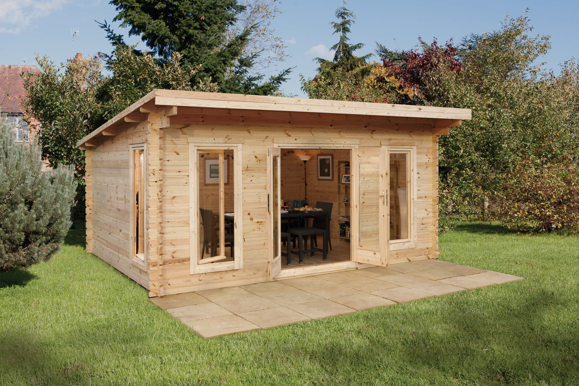 Forest Garden 5 x 4m Mendip Log Cabin Underlay and Felt 34