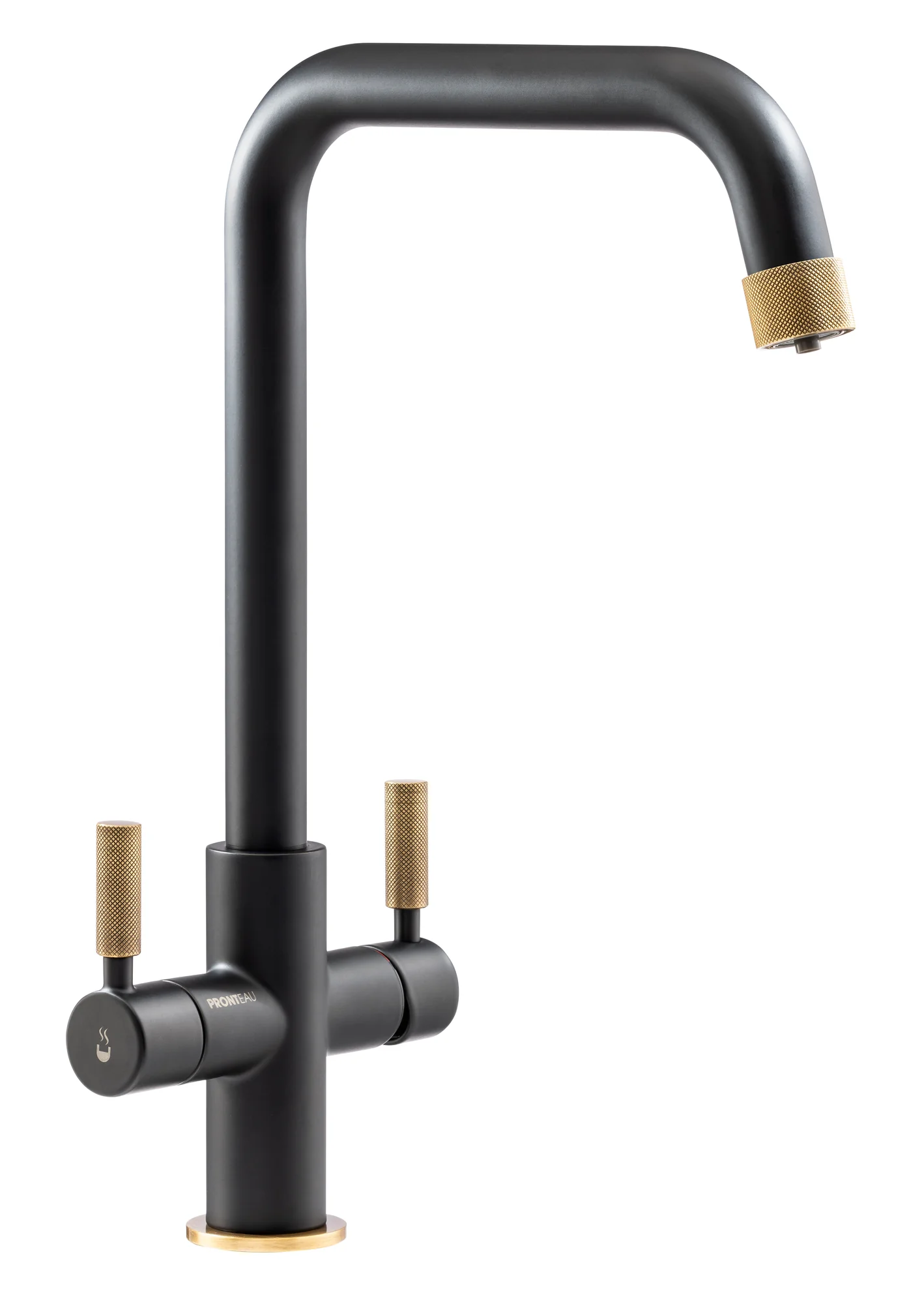 Abode Pronteau Industria 3 in 1 Monobloc in Antique Brass & Matt Black