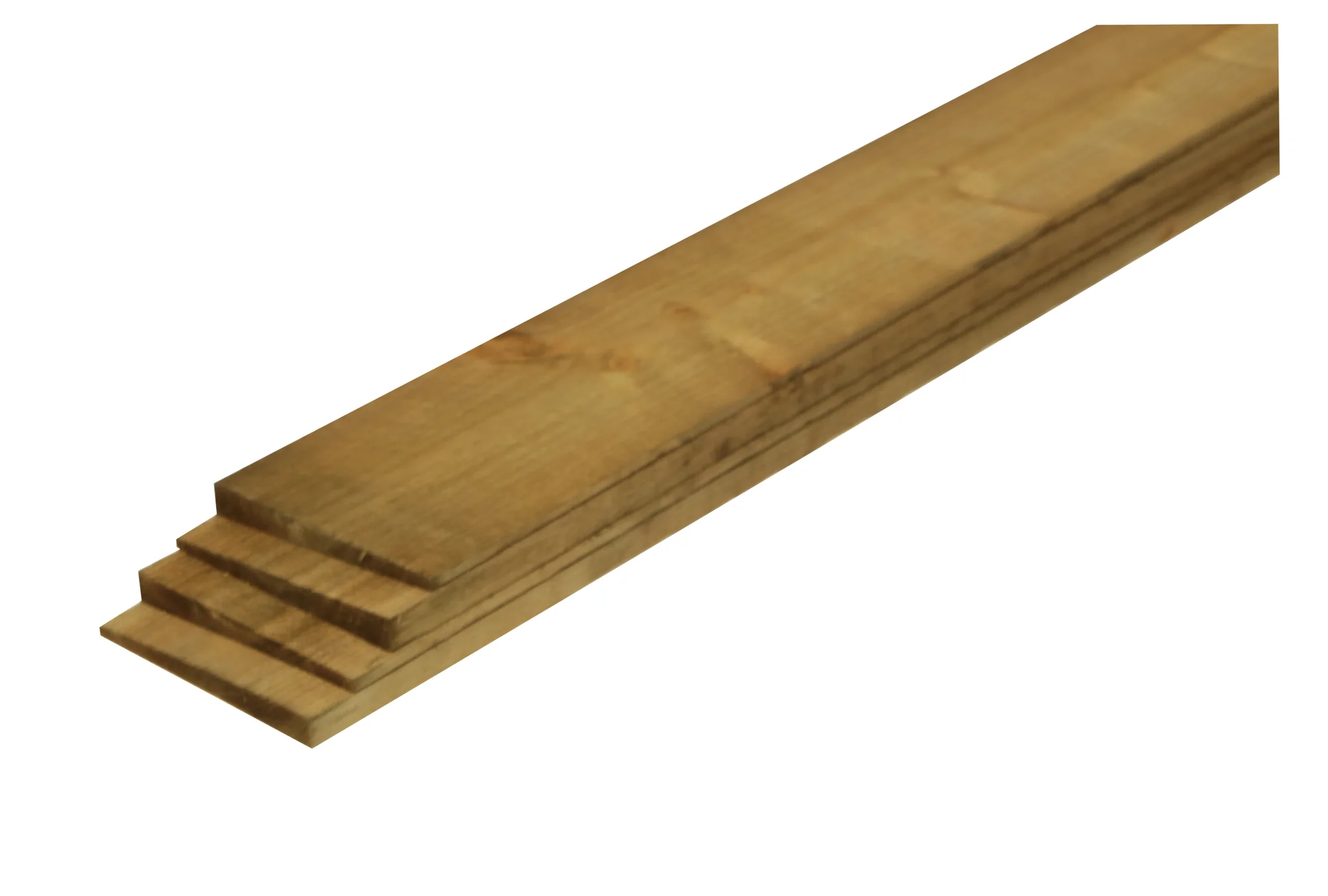 Bsw Brown Treated Featheredge Fencing Board 2EX 22 x 125mm x 2.1m