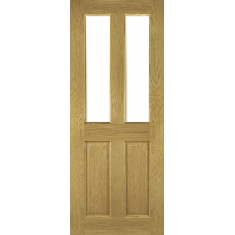 Deanta Bury Prefinished Oak Glazed Fire Door 30m 1981mm x 838mm x 45mm