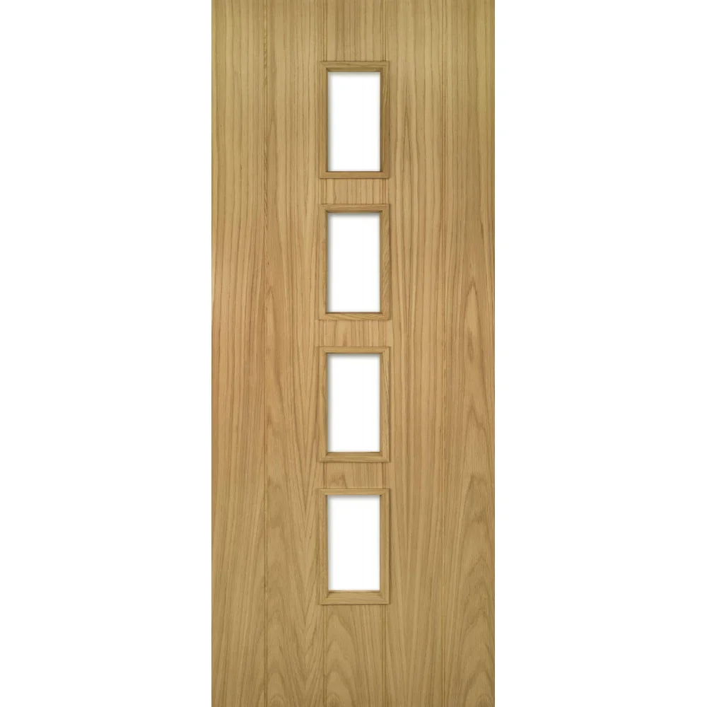 Deanta Galway Unfinished Oak Glazed Fire Door 30m 1981mm x 686mm x 45mm