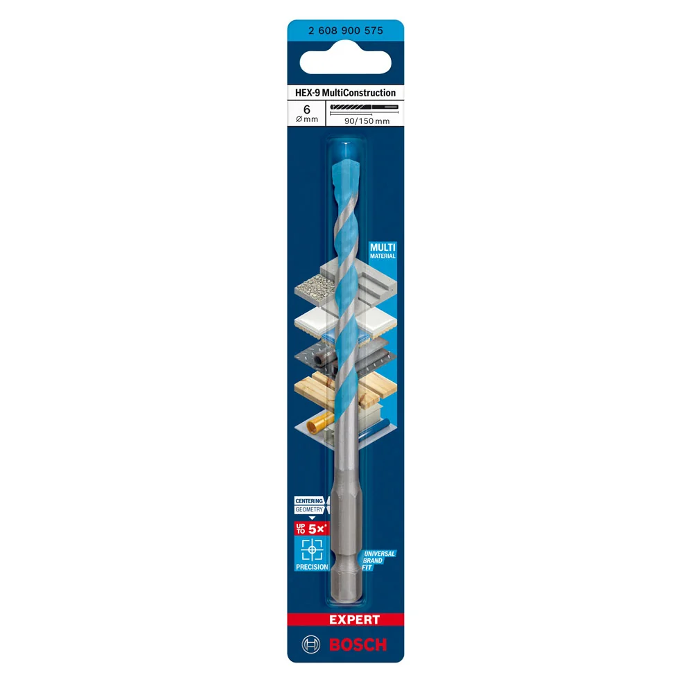 Bosch Expert Multiconstruction HEX-9 Drill Bit 6 x 90 x 150mm