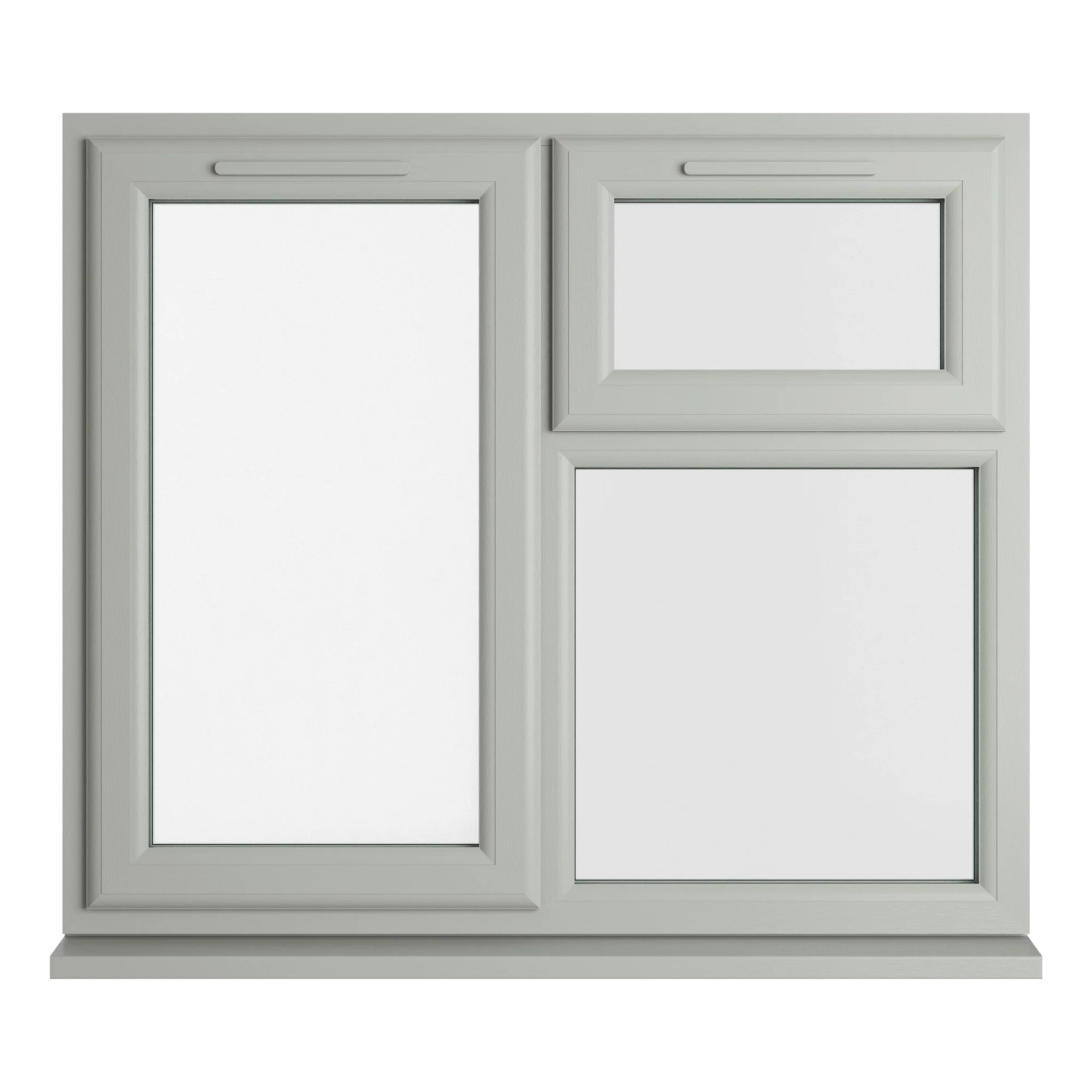 Crystal Triple Glazed uPVC Window Agate/White Left Hung 1190mm x 1190mm Clear